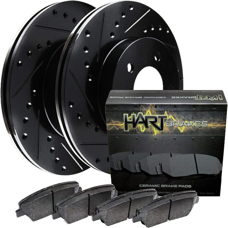 Photo 1 of Hart Brakes Front Brakes and Rotors Kit |Front Brake Pads| Brake Rotors and Pads| Ceramic Brake Pads and Rotors - BHCF.68001.02