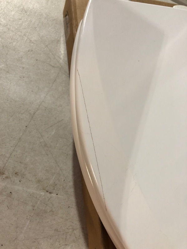 Photo 3 of ***SEE NOTES***Bemis 1500EC 390 Toilet Seat with Easy Clean & Change Hinges, Elongated, Durable Enameled Wood, Cotton White Cotton White 1 Pack Elongated Toilet Seat