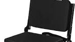 Photo 1 of Jauntis Stadium Seats for Bleachers with Ultra Padded Comfy Foam Cushion, Wide Portable Stadium Chairs with Back Support and Shoulder Strap, 1 Pack, Black
