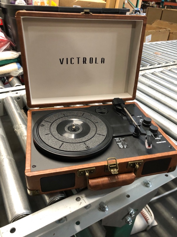 Photo 2 of Victrola Vintage 3-Speed Bluetooth Portable Suitcase Record Player with Built-in Speakers 