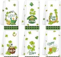 Photo 1 of  BUNDLE OF 2, NO REFUND  St Patrick's Day Kitchen Towels 6 Pieces Dish Towel Fabric Bundles Set Tea Towel 