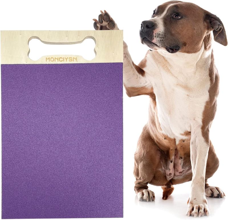 Photo 1 of **NOT A PURPLE BOARD ITS BLACK COMES WITH AN ADDITIONAL 3 PIECE SCRATCH PAD** Monciysn Double Sided Dog Scratch Pad for Nails, Stress Free Dog Nail Scratch Board for Dog Nail File