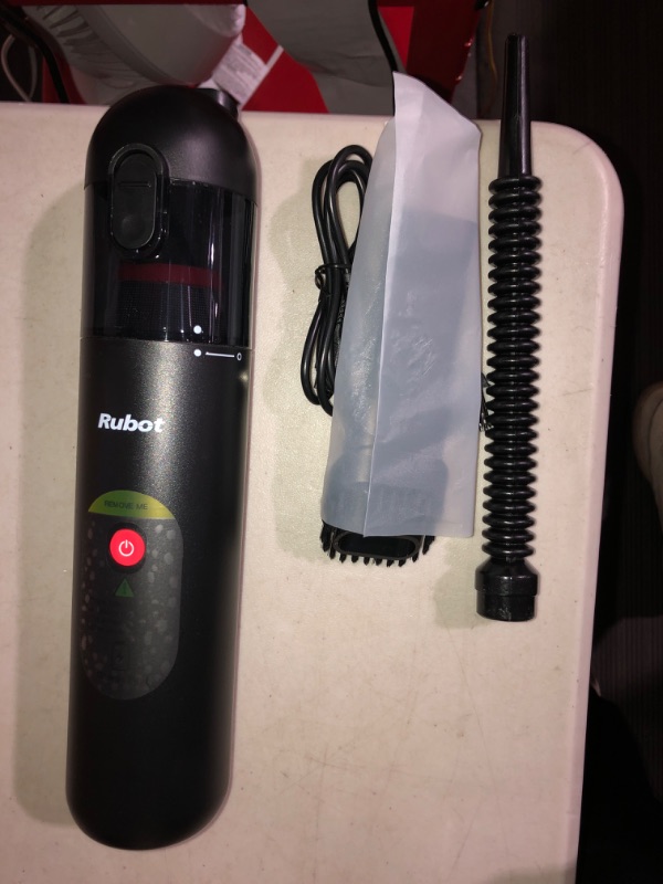 Photo 2 of (NON-REFUNDABLE) RUBOT Car Vacuum Cordless Rechargeable, Handheld Vacuum Cleaner Strong Suction with Lightweight,Portable Mini Vacuum for Home and Car Carpet Stairs Pet-P05(Black)