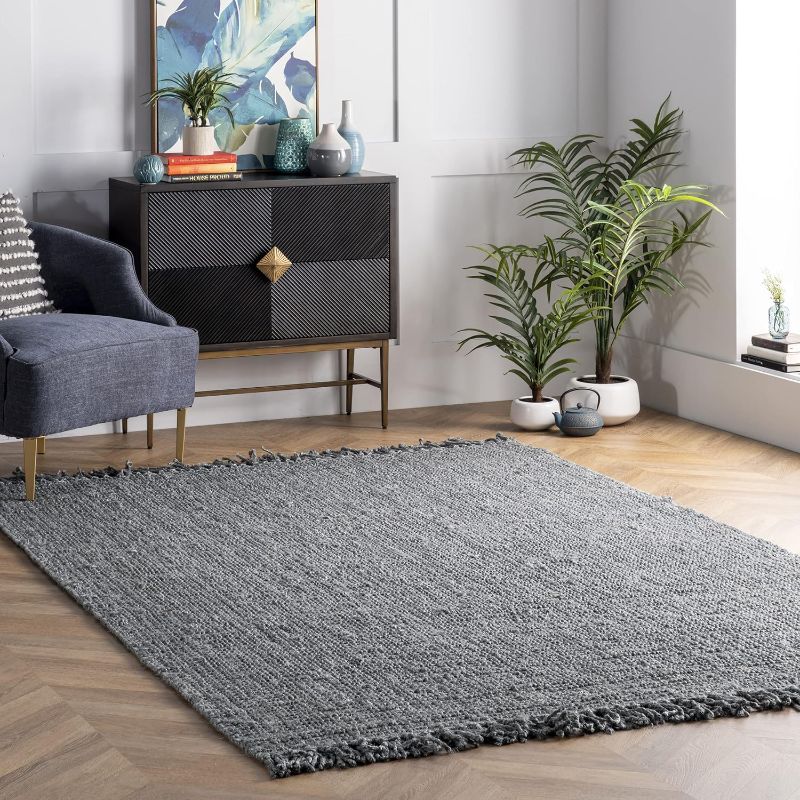 Photo 2 of *SIMILAR TO STOCK* Farmhouse Chunky Jute Area Rug,Grey