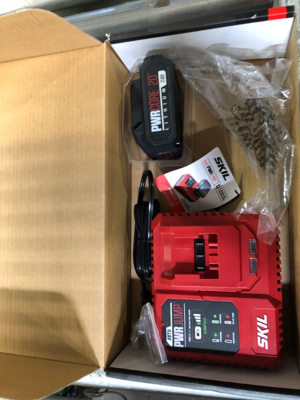 Photo 1 of ***FOR PARTS***SKIL PWR CORE 20 Brushless 20V 1/4 Hex Impact Driver, Includes 2.0Ah Lithium Battery & Pwrjump Charger - ID573902 Impact Driver Kit