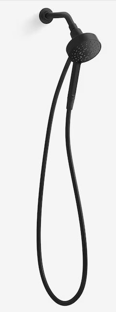 Photo 1 of  KOHLER Premise Matte Black Round Handheld Shower Head 1.75-GPM (6.6-LPM)