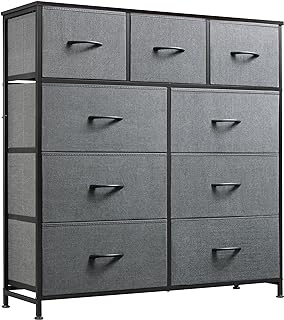 Photo 1 of (damaged)(missing hardware) 9-Drawer Dresser, Fabric Storage Tower for Bedroom