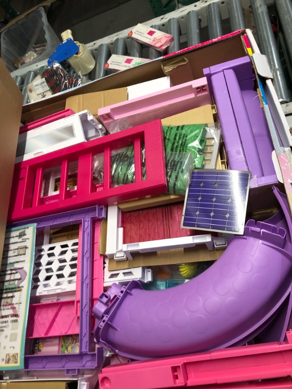 Photo 2 of Barbie DreamHouse Dollhouse with 70+ Accessories, Working Elevator & Slide, Transforming Furniture, Lights & Sounds Wheelchair Accessible Elevator