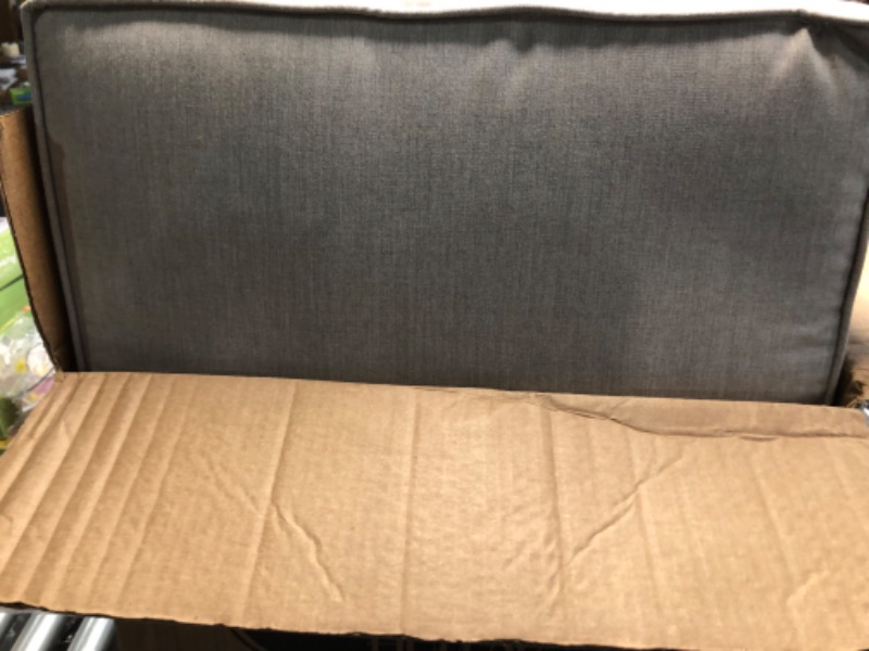 Photo 1 of Patio Cushion Outdoor/Indoor Sunbrella, Seat 22x22x6 inch + Back 23x23x7 inch, 2 Piece Set, Cast Ash