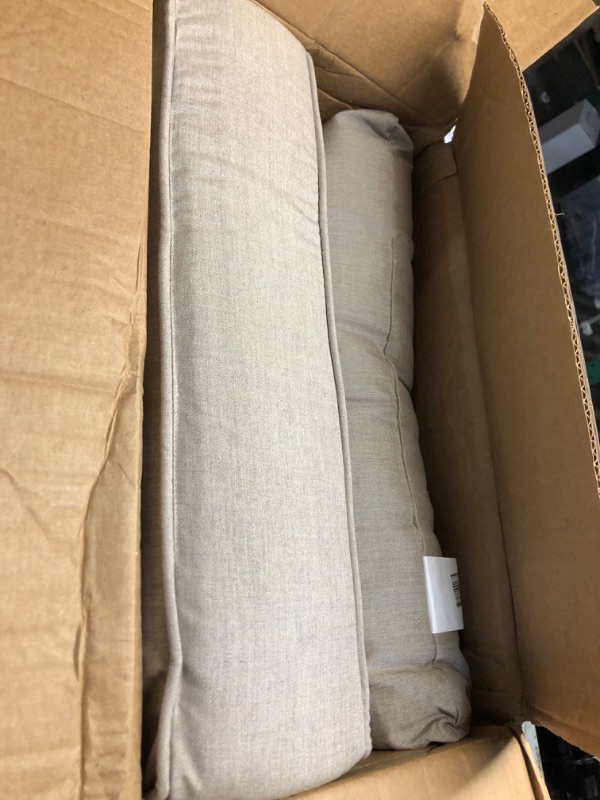 Photo 1 of Patio Cushion Outdoor/Indoor Sunbrella, Seat 22x22x6 inch + Back 23x23x7 inch, 2 Piece Set, Cast Ash