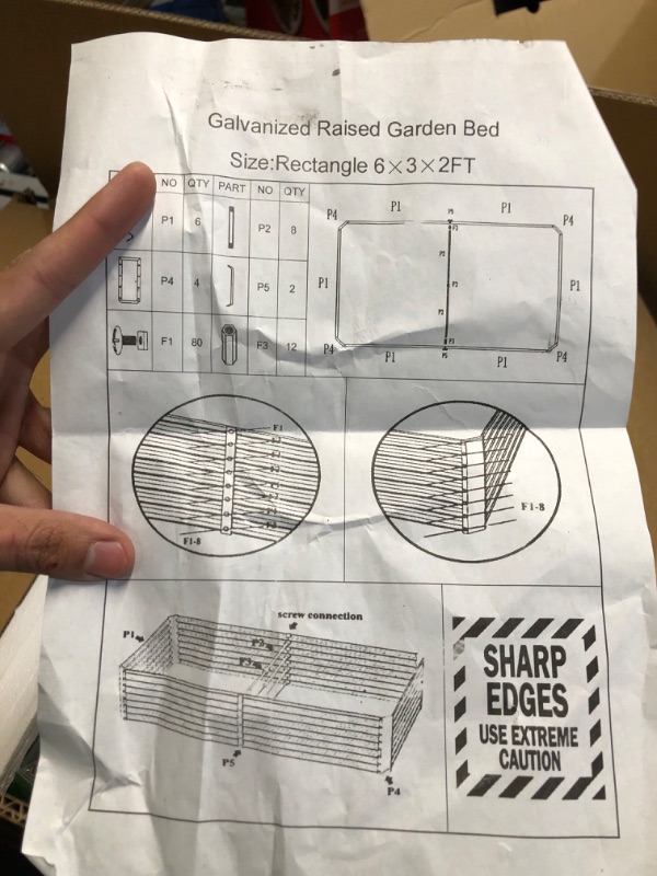 Photo 4 of (NON-REFUNDABLE) SnugNiture Galvanized Raised Garden Bed 6x3x2FT Outdoor Large Metal Planter Box Steel Kit for Vegetables, Flowers, Herbs, and Succulents Brown 6x3x2FT