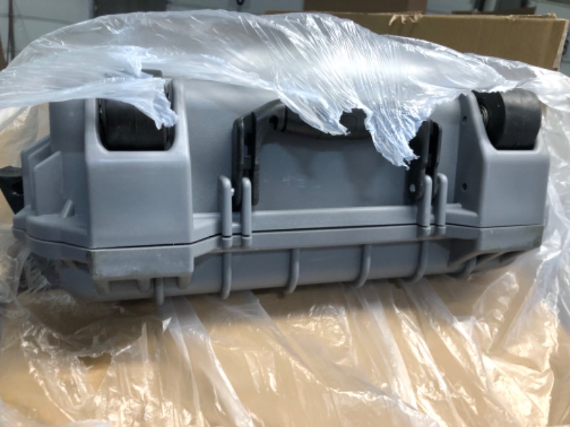 Photo 4 of Eylar 38" Inch Protective Roller Rifle Hard Case with Foam, Waterproof & Crushproof, Two Rifles Or Multiple Guns, Pressure Valve with Lockable Fittings Gray