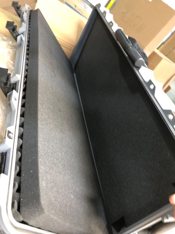 Photo 2 of Eylar 38" Inch Protective Roller Rifle Hard Case with Foam, Waterproof & Crushproof, Two Rifles Or Multiple Guns, Pressure Valve with Lockable Fittings Gray