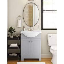 Photo 1 of ***NONREFUNDABLE - NOT FUNCTIONAL - FOR PARTS ONLY - SEE COMMENTS***
Style Selections Euro 24-in Gray Single Sink Bathroom Vanity 