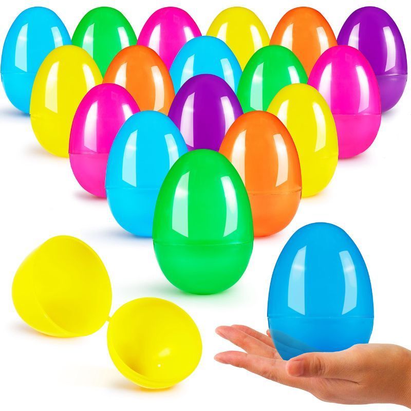 Photo 1 of JOYIN 100 PCS Plastic Easter Eggs (Blue)