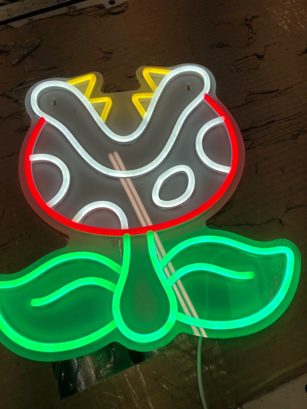 Photo 2 of Piranha Plant Neon Sign