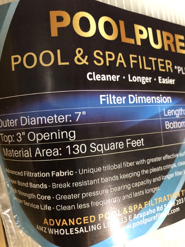 Photo 2 of (please see all images) POOLPURE pool and spa filter *plfpcc130