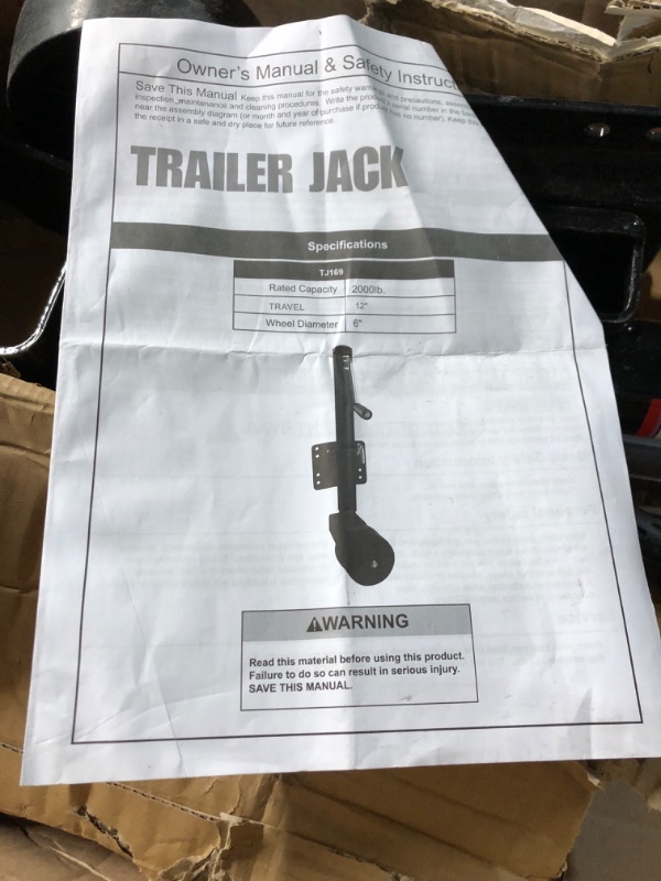 Photo 4 of **NONREFUNDABLE**FOR PARTS OR REPAIR**SEE NOTES**
Aukayne Trailer Jack with Wheel Heavy Duty 2000 LBs 12" Lift for RV Boat Anti Rust Galvanized