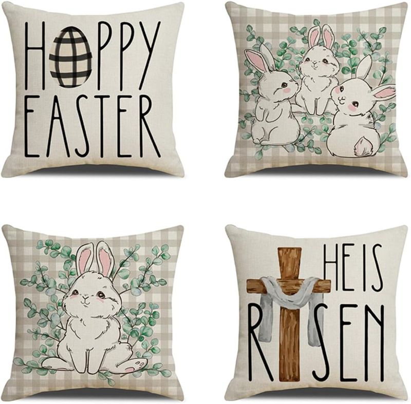 Photo 1 of ***BUNDLE PACK OF TWO NON REFUNDABLE***
PSDWETS Happy Easter Pillow Cover 18x18 Set of 8