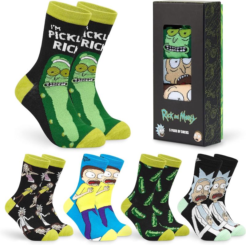 Photo 1 of Pack of 5 Rick and Morty mens socks 