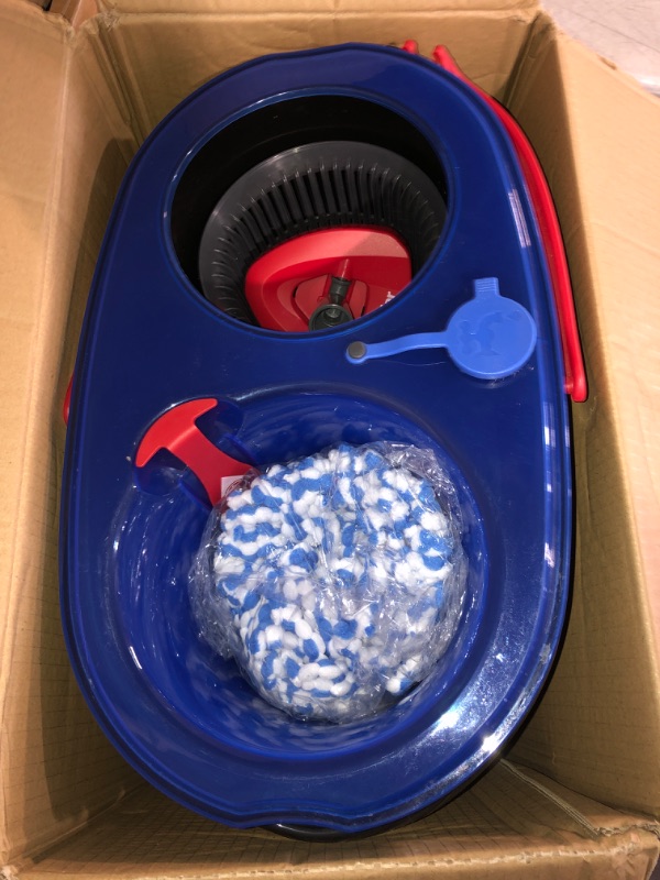 Photo 2 of (READ FULL POST) O-Cedar EasyWring RinseClean Microfiber Spin Mop & Bucket Floor Cleaning System, Grey
