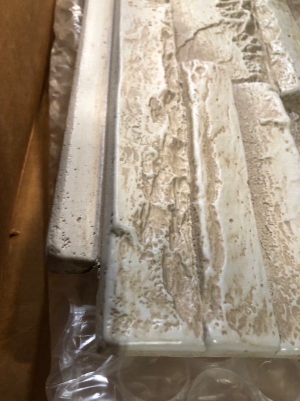 Photo 3 of Ekena Millwork 48 5/8"W x 24 3/4"H x 1 1/4"D Cascade Stacked Stone, StoneWall Faux Stone Siding Panel, Sandstone