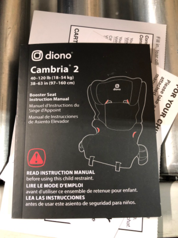 Photo 8 of Diono Cambria 2 XL 2022, Dual Latch Connectors, 2-in-1 Belt Positioning Booster Seat, High-Back to Backless Booster 