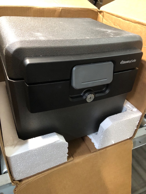 Photo 4 of SentrySafe Fireproof and Waterproof Safe Box with Key Lock, File and Document Safe, 0.65 Cubic Feet, 14.3 x 15.5 x 13.5 
