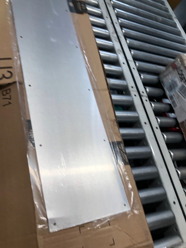 Photo 2 of 8 x 36 Inches Door Kick Plate for Exterior Doors Suitable for 36 Inch Doors Aluminum Kick Plates Screws (Silver, 1 Set)