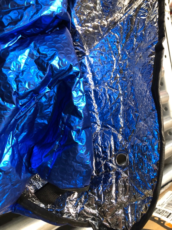 Photo 4 of Windshield Sunshade-Thicken 5-Layer Bubble Block Heat and Sun UV Rays,Front Windshield ,58 x 27.5 (Dark Blue)