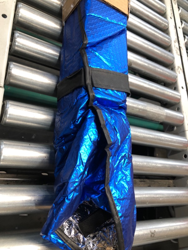 Photo 3 of Windshield Sunshade-Thicken 5-Layer Bubble Block Heat and Sun UV Rays,Front Windshield ,58 x 27.5 (Dark Blue)