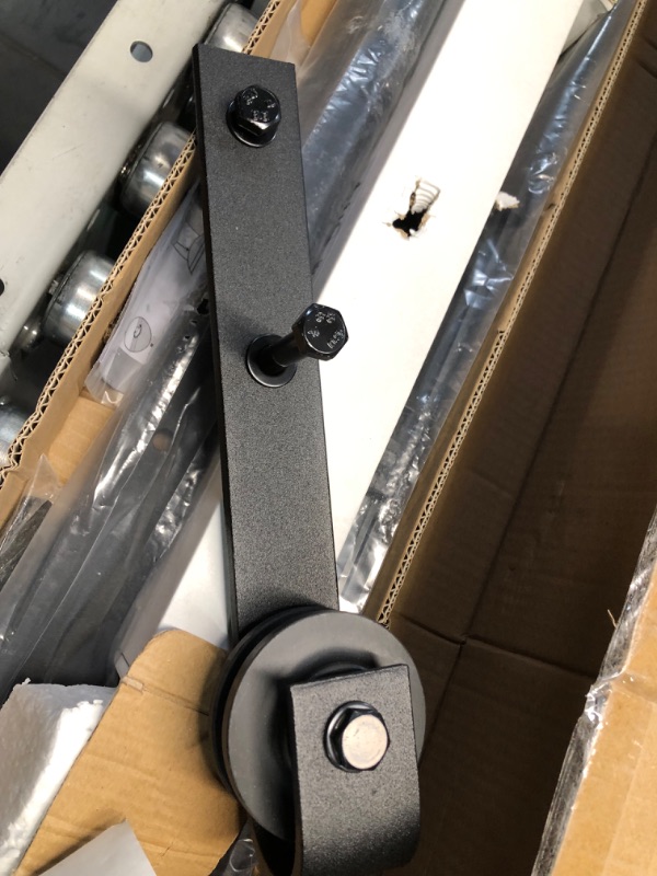 Photo 2 of SMARTSTANDARD 7 FT Barn Door Soft Close Hardware Kit - 5 ft-10 ft, Smoothly and Quietly Sliding Fit 42" Door Panel 