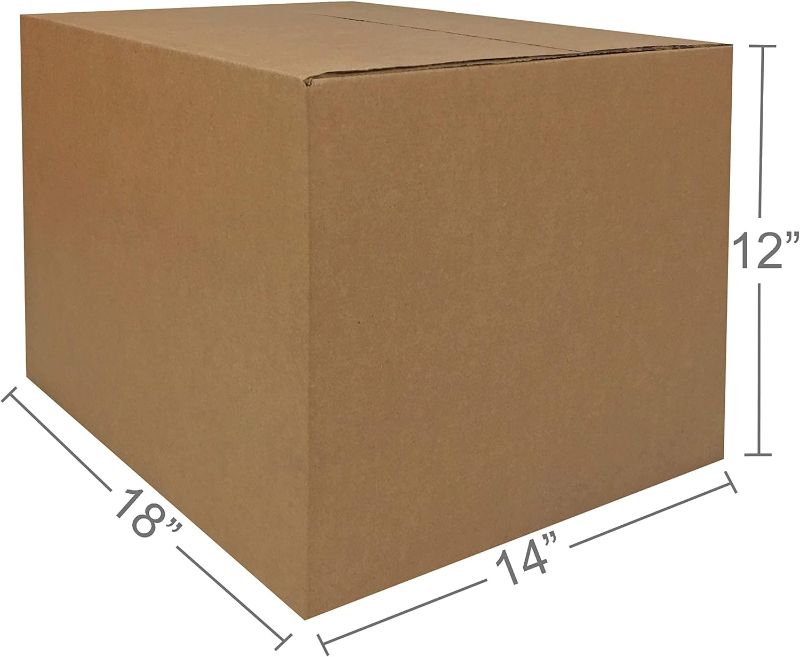 Photo 1 of Amazon Basics Cardboard Moving Boxes - 3-Pack, Medium, 18" x 14" x 12" Medium