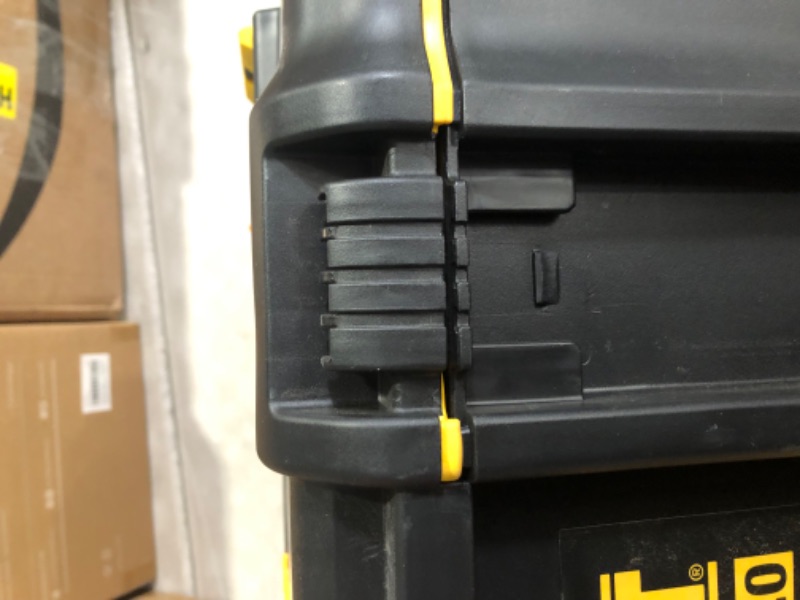 Photo 3 of ***DAMAGED - HINGE BROKEN - SEE PICTURES***
DEWALT TOUGHSYSTEM 2.0, Large Tool Box, 22 in, 110 lbs. Capacity (DWST08300)