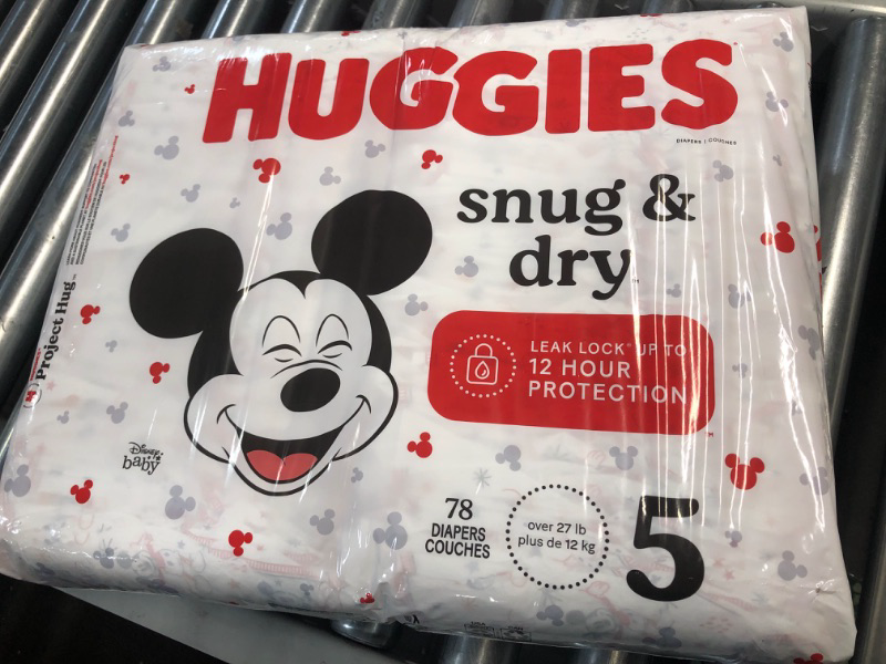 Photo 2 of Huggies Snug & Dry Diapers, Size 5, 78 Count