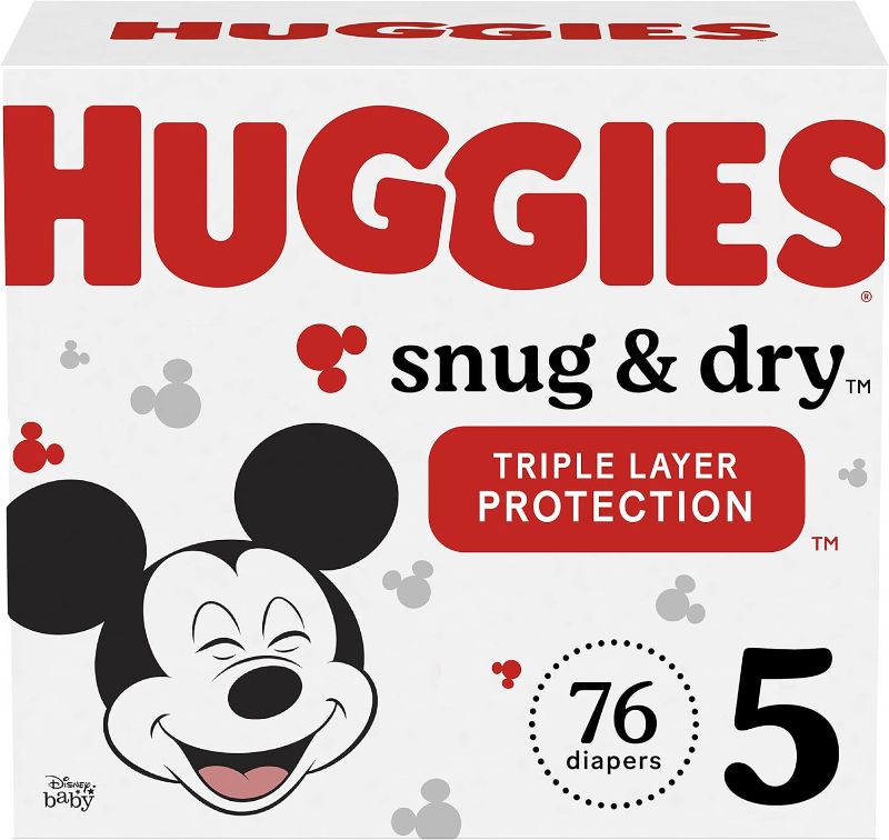 Photo 3 of Huggies Snug & Dry Diapers, Size 5, 78 Count