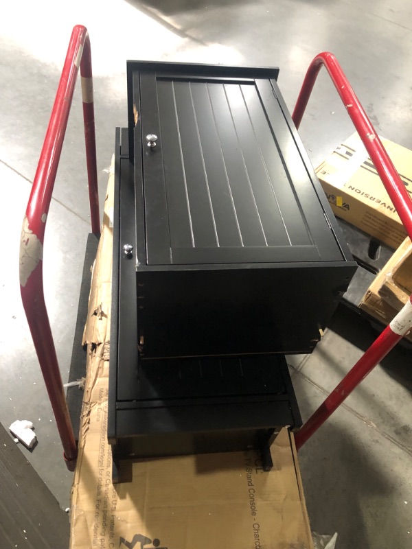 Photo 1 of ***NONREFUNDABLE - NOT FUNCTIONAL - FOR PARTS ONLY - SEE COMMENTS***
IWELL Tall Bathroom Cabinet, Storage Cabinet with 2 Doors & 1 Drawer, Narrow Floor Storage Cabinet Black