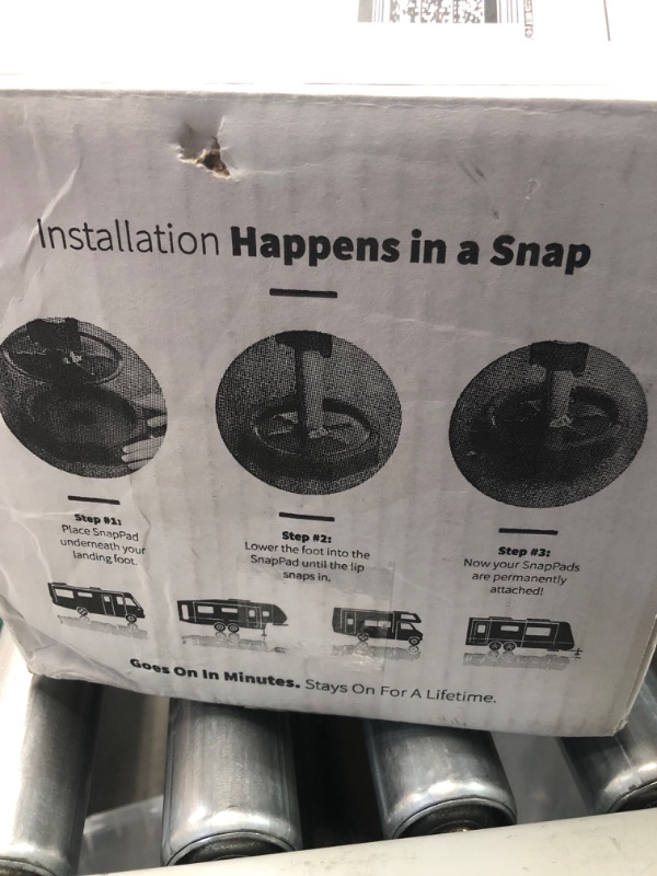 Photo 1 of SnapPad Mini Square 5 (Pack of 4) | Four-Point RV Leveling System, 5.5" Square to 5.75" Round Jack Feet