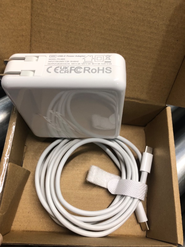 Photo 4 of Mac Book Pro Charger - 96W USB C Charger Fast Charger , 6.6 ft USB C to USB C Cable Included ?White-96W