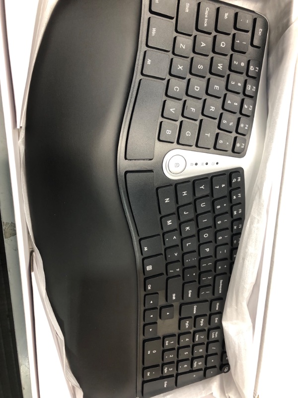 Photo 2 of Nulea Wireless Ergonomic Keyboard, 2.4G Split Keyboard with Cushioned Wrist and Palm Support, Arched Keyboard 