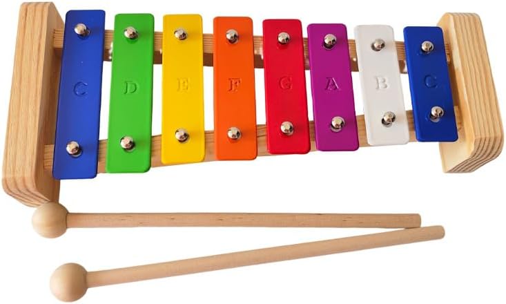 Photo 1 of **USE READ NOTES**Xylophone Rainbow hand percussion music teaching AIDS Percussion instrument 8-tone aluminum10 inches (1 Pcs)