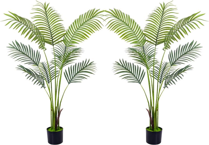 Photo 1 of *****Stock photo for reference*****
Artificial Golden Cane Palm Tree 4Feet Faux Plant for Home Decor Indoor Outdoor Faux Areca Palm Tree in Pot - 1 Tree