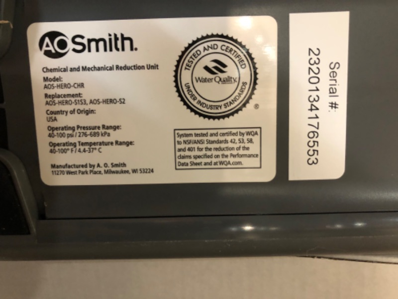 Photo 5 of (NON-REFUNDABLE) AO Smith High-Efficiency Reverse Osmosis with SmartFlow™ Technology Under Sink RO Water Filtration System Chrome