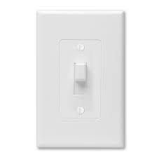 Photo 1 of **NON-REFUNABLE** 3 PACK Hubbell TayMac Revive 1-Gang Midsize White Polycarbonate Indoor Toggle Wall Plate