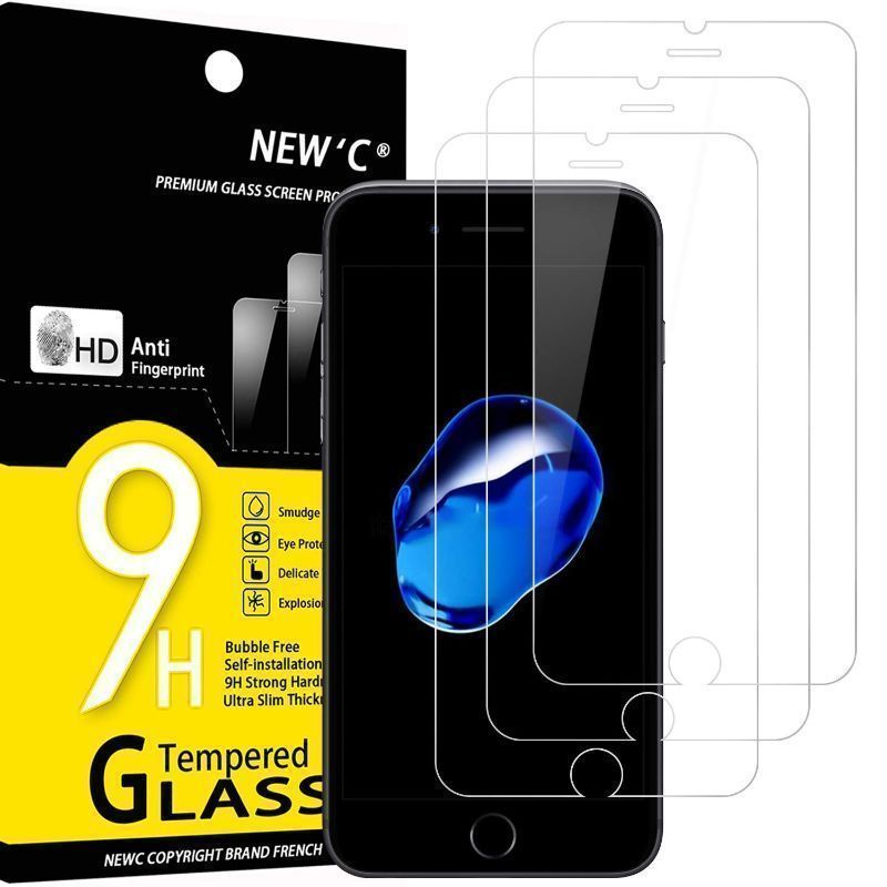 Photo 1 of  2 PACK NONREFUNDABLE**NEW'C [3 Pack] Designed for iPhone 7 Plus, iPhone 8 Plus (5.5") Screen Protector Tempered Glass, Case Friendly Ultra Resistant