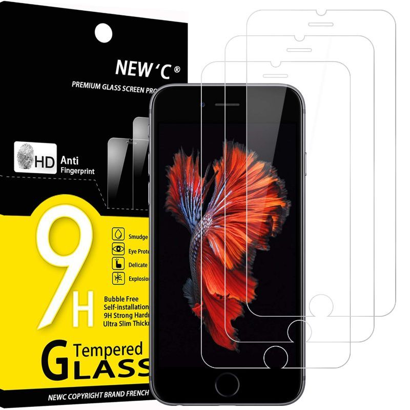 Photo 1 of 2 PACK  NON-REFUNDABLE**
NEW'C Pack of 3, Glass Screen Protector for iPhone 6, 6s (4.7")
