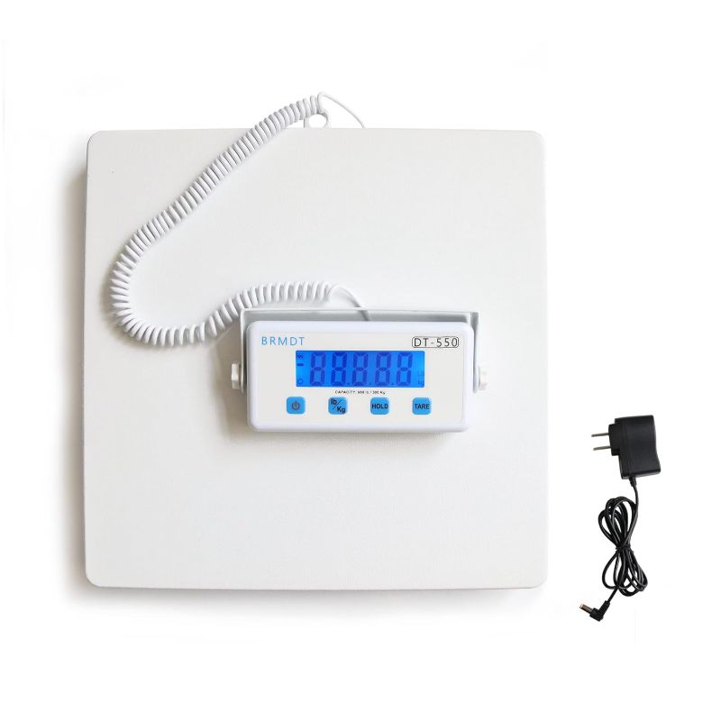 Photo 1 of Digital Scales for Body Weight Heavy Duty for Hospital & Physician Use, Large Digital Display and Base with The Ability to Weigh Up to 660lbs/300kg (White, DT-550)
