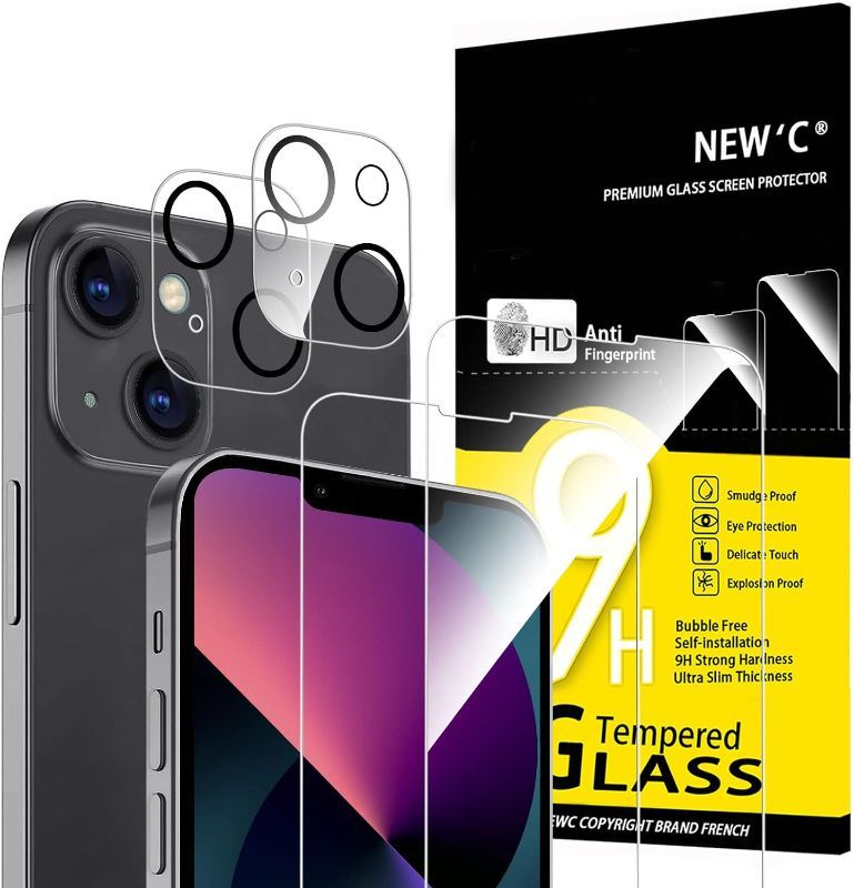 Photo 1 of ***NON REFUNDABLE***
NEW'C 4 Pack, 2 Pack Screen Protector for iPhone 13 Mini 3PK