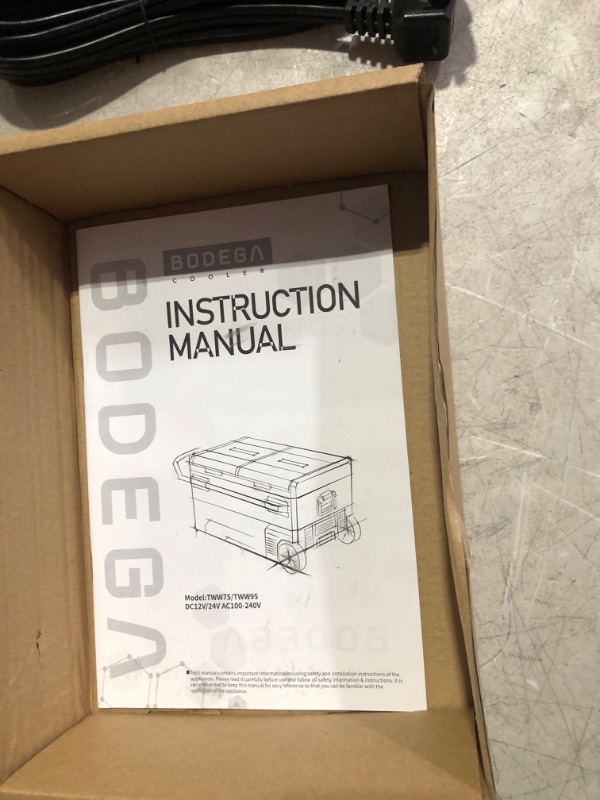 Photo 7 of ***USED - POWERS ON - UNABLE TO TEST FURTHER***
BODEGACOOLER 12 Volt Car Refrigerator, Car Fridge Dual Zone,RV Portable Freezer WiFi APP Control, 100 Quart (95L) -4?-68?Car Cooler, 12/24V DC and 100-240V AC, for Travel, Camping, Outdoor Vehicles