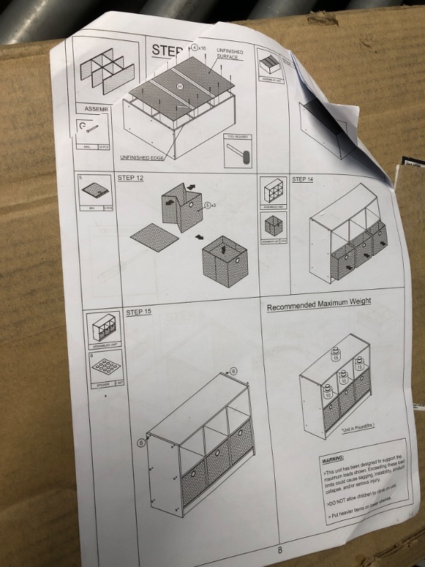 Photo 2 of (incomplete)(missing hardware)(see all images) Furinno Cubic Multipurpose Clothing & Closet Storage Organizer Shelf 